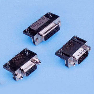 D-SUB HIGH DENSITY CONNECTOR  P.C.B RIGHT ANGLE TYPE (STAMPED CONTACT)  (11/07)