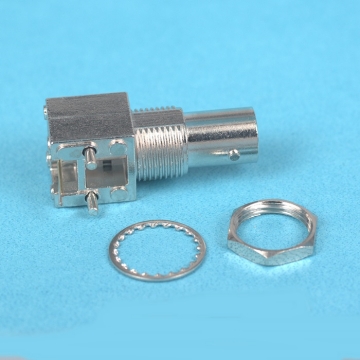 328150O-2 BNC Series With Washer+Nut, 50Ω Zinc Alloy Nickel Plating
