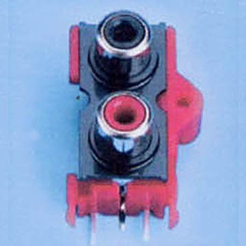 8710  RCA Jack Vertical two port  3pin