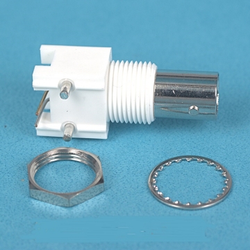 BNC Socket 75Ω R/A With Washer+Nut H:12.3mm